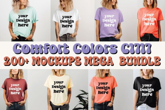 200 Comfort Colors C1717 Mockup Graphics & T-Shirts