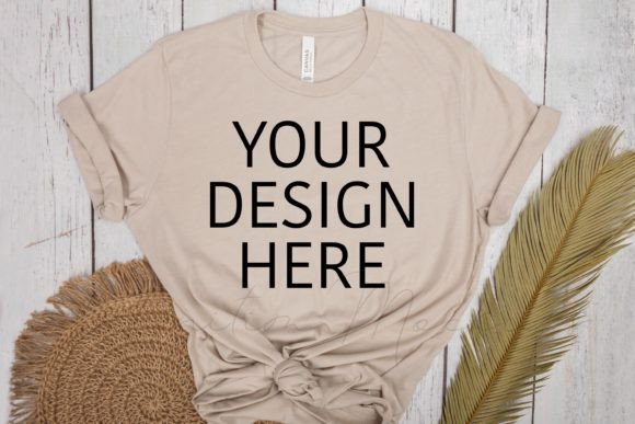 3001 Heather Dust Mockup: Graphics for T-Shirts