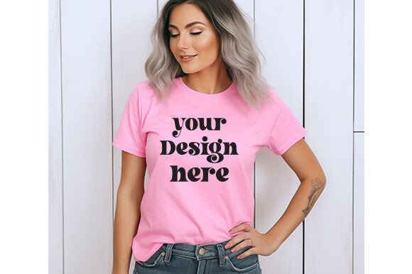 Bella Canvas 3001 Charity-Pink Mockup Review