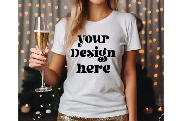 Bella Canvas 3001 Mockup White for T-Shirts & Graphics