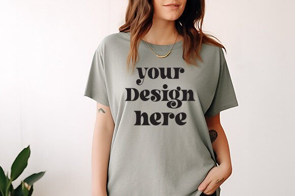 Comfort Colors 1717 Pepper Mockup: Graphics & T-Shirts