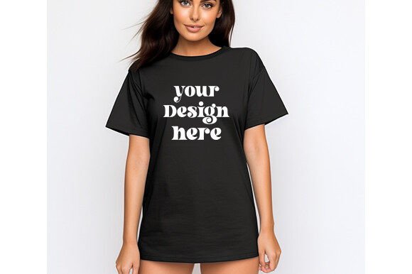 Comfort Colors C1717 Black Mockup: Graphics for T-Shirts