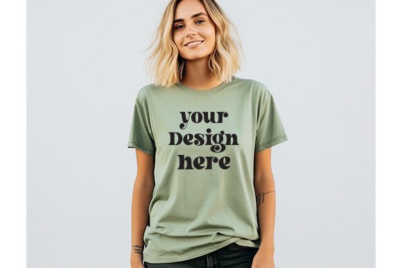 Comfort Colors C1717 Light-green Mockup Graphics