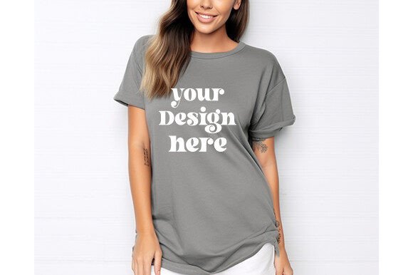 Comfort Colors C1717 Pepper Mockup: Graphics & T-Shirts