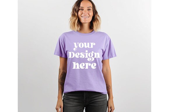 Comfort Colors C1717 Violet Graphics for T-Shirts