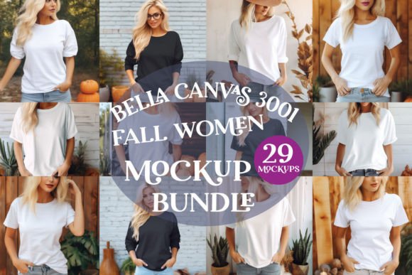 Fall Graphics for T-Shirts: Bella Canvas 3001 Mockup Bund