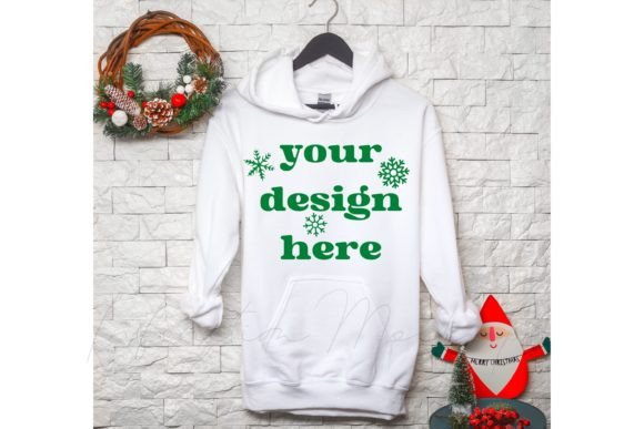 Gildan 18500 Hoodie Mockup Christmas Graphics