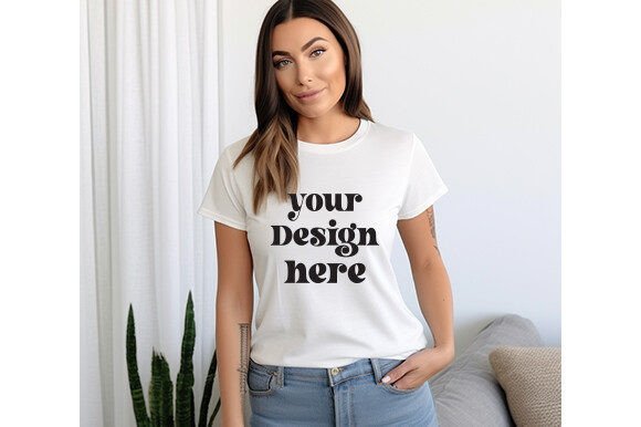 Graphics for T-Shirts: Bella Canvas 3001 Natural Mockup