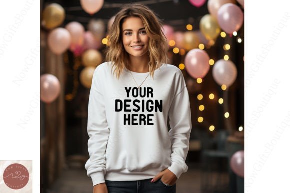 Happy New Year Sweatshirt Mockup 22 Graphics Review