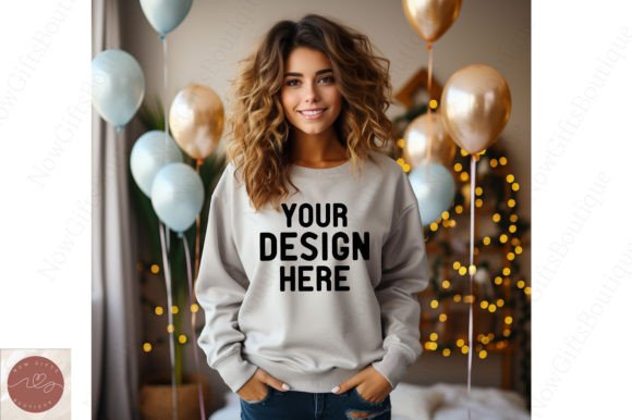 Happy New Year Sweatshirt Mockup 98: Graphics for Hoodies Sweatshirts