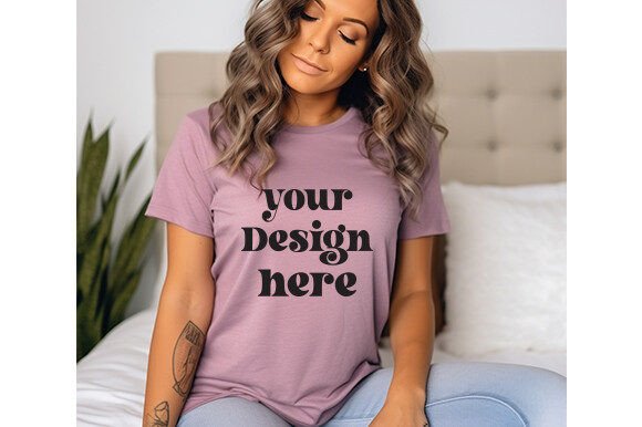 Reviewing the Bella Canvas 3001 Heather-Mauve Mockup