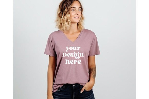 Reviewing the Bella Canvas 3005 Heather-Mauve Mockup